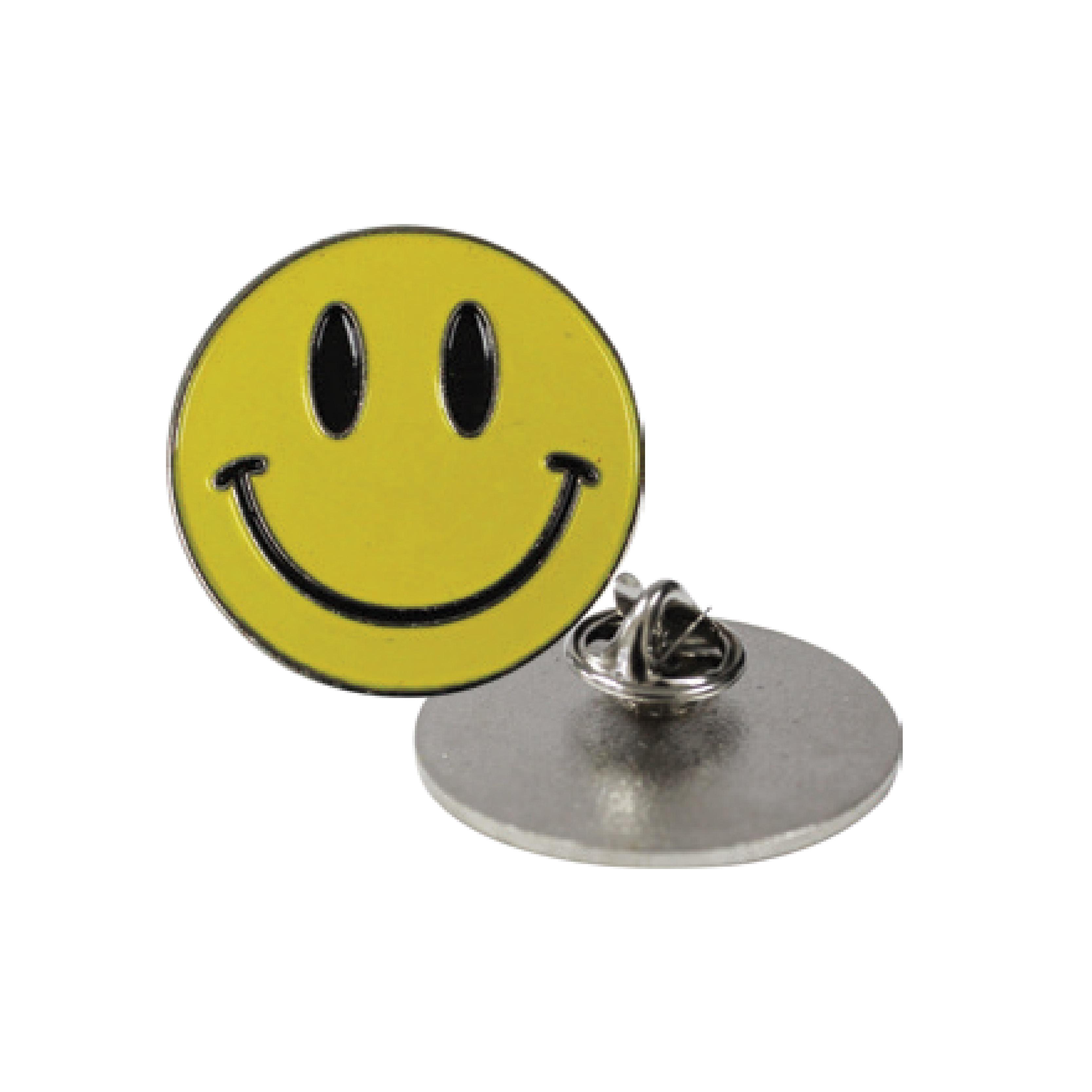 Smiley Design Metal Badge